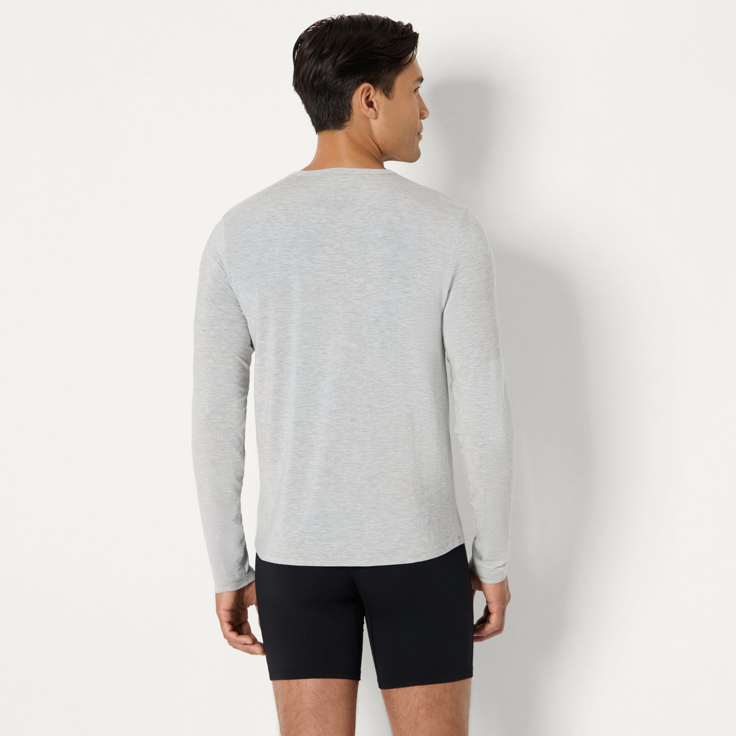 Amazon Essentials Uomo Maglietta Intima in Modal Super Morbido a Manica Lunga