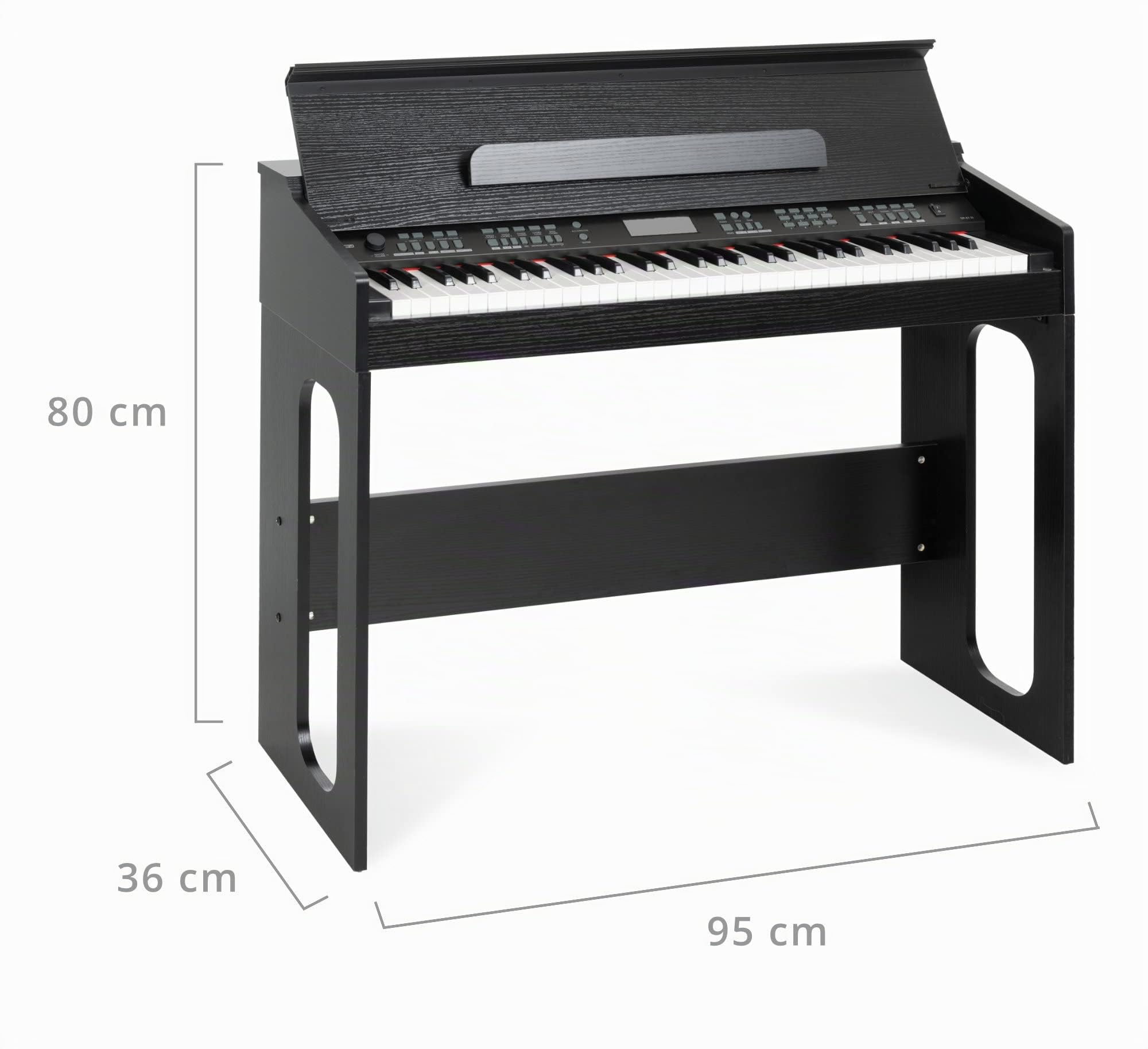 Clavier FunKey DP-61 III avec 61 Touches Design Piano Numérique Set | Clavier compact au design piano numérique, 61 touches sensibles à la vélocité, 300 sons, Polyphonie 32 notes, 5 cm, Poids: 18