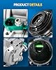 Compresor de A/C PHILTOP 7512835 nuevo para Elantra 2007-2012 2.0L | Compresor de A/C de bajo ruido (<72 dB), reemplaza # TEM275572 CWK638968 158307 4716034 977012H102 140809NC 813366 5512835 208465 5