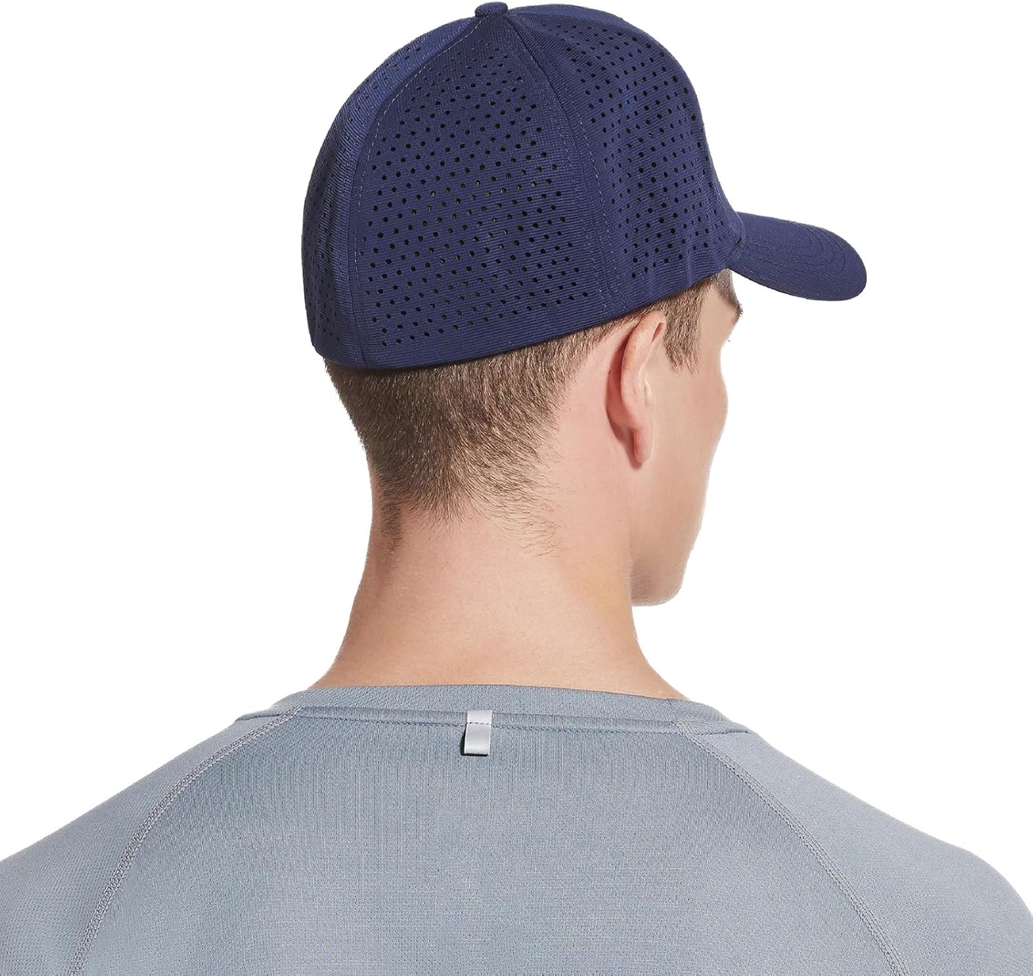 5 Panels Stretch Full Closed Baseball Caps Mens High Crown Mesh Breathable Fitted Cap Wide Brim Trucker Hats Q2425 - Image 4