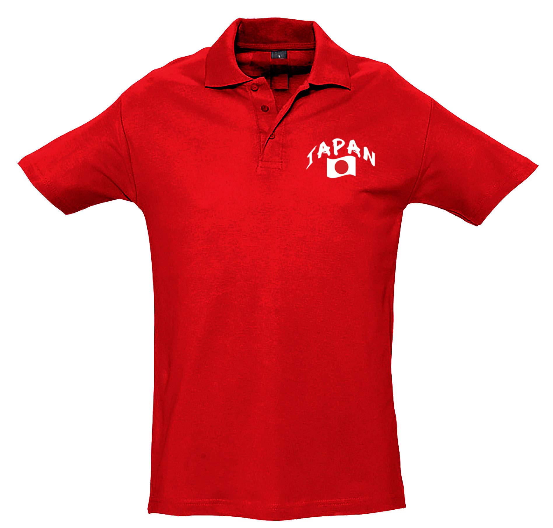 Supportershop Japan Rugby Unisex Polo Shirt, unisex_adult, 5060672803328, red, L