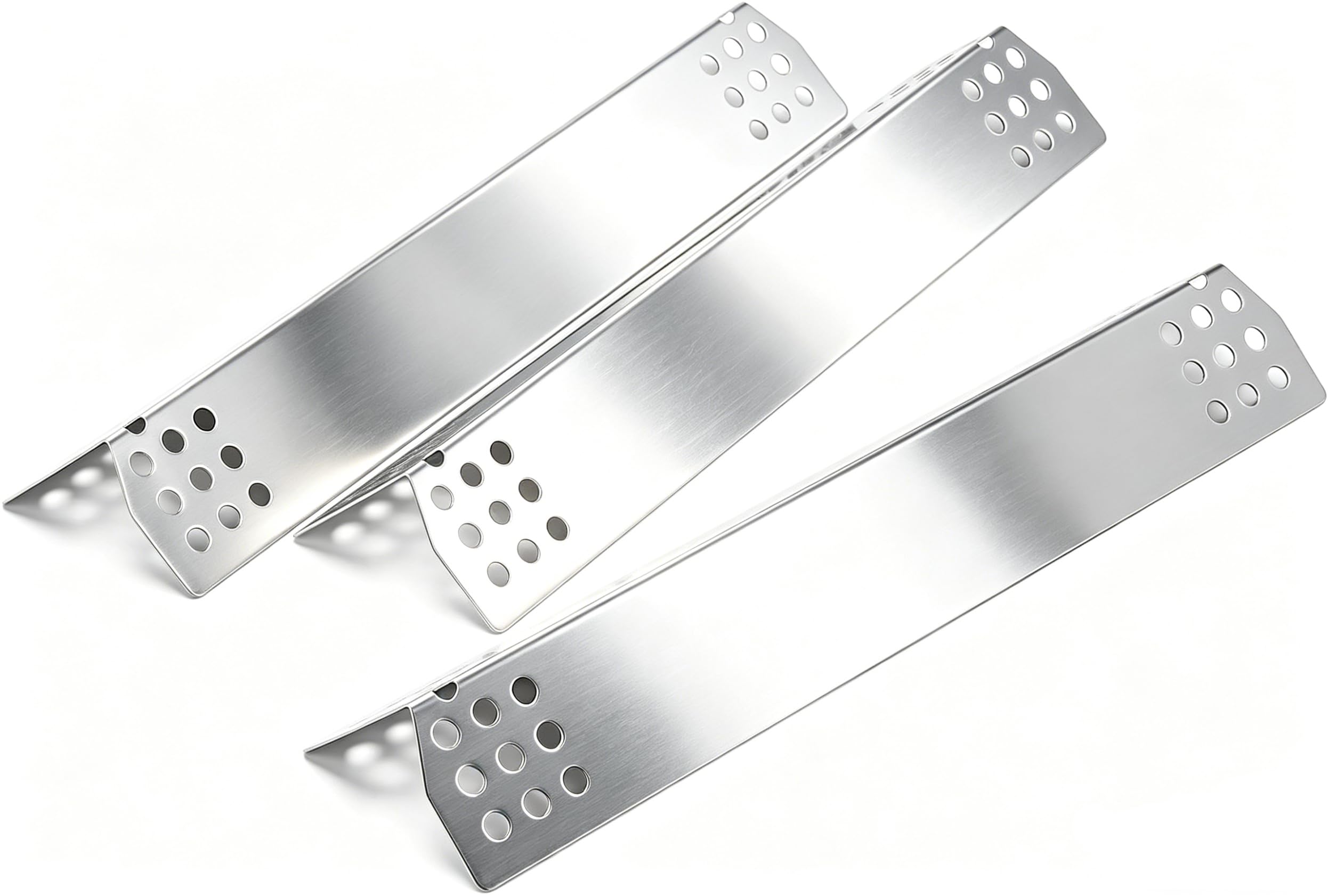 Denmay 36,8 cm de acero inoxidable protector de calor para parrilla Nexgrill Master Charbroil y otras parrillas de gas, cubierta de quemador deflector de calor, paquete de 3 (3 deflector de calor)