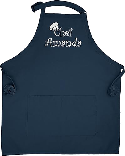 Miniatura 5 de Custom Apron Store - Delantal personalizado para adultos - Delantal de chef bordado - Tu elección de color de hilo - Añade tu nombre