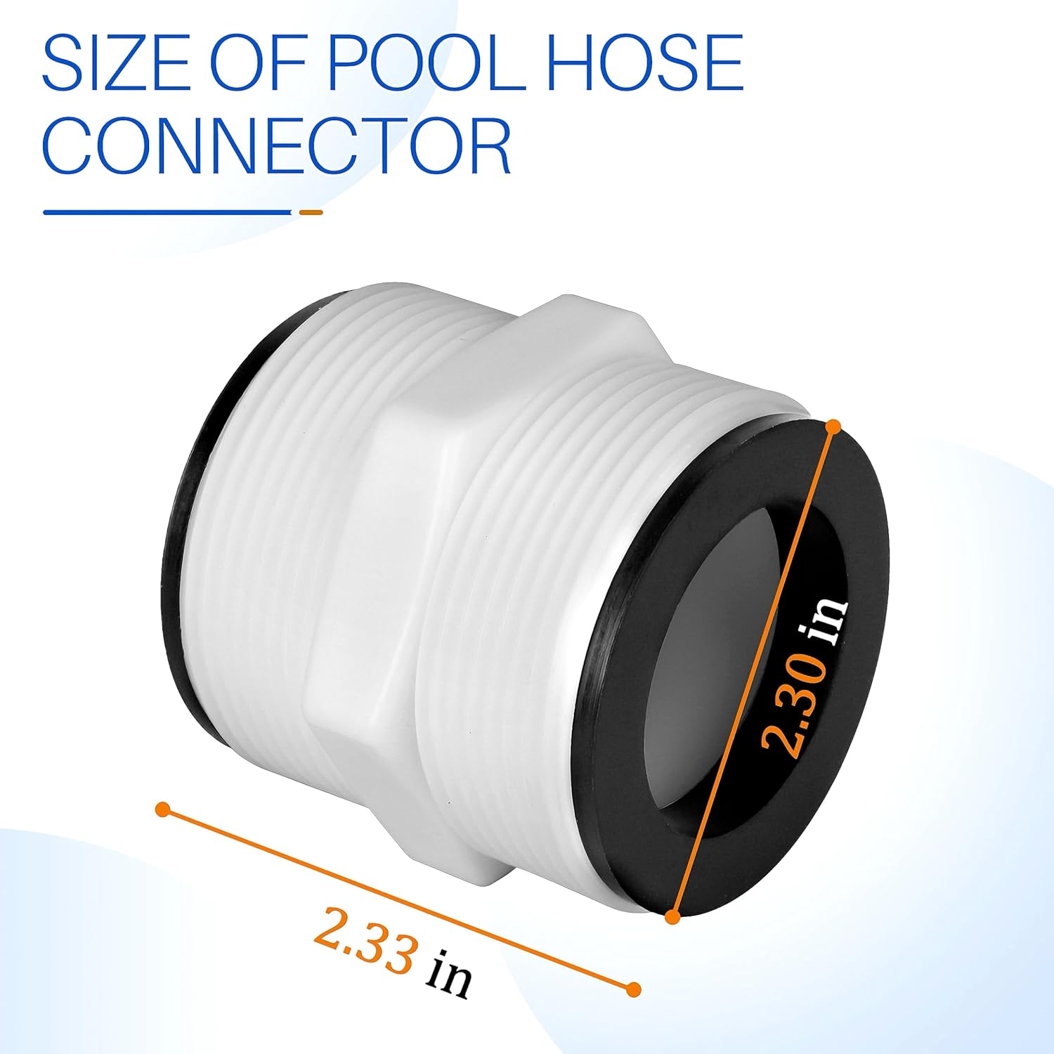 1.5" Pool Hose Adapter, 1.5" Pool Hose Connector Compatible with Intex & Coleman 1-1/2 Inch Above Ground PoolHoses, Pools Replacement Parts for Intex Pools Hoses Connector, Pump Hose Adapter 2Pcs