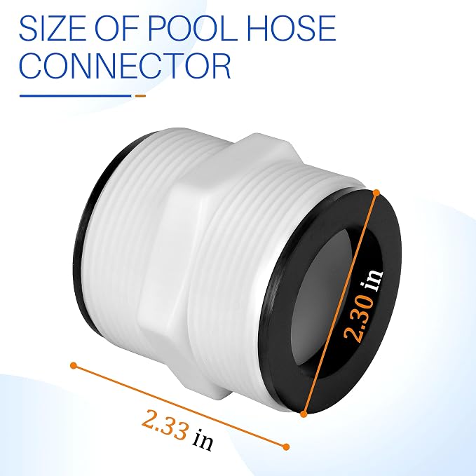 Adaptador para manguera de piscina 1.5 pulgadas miniatura 2