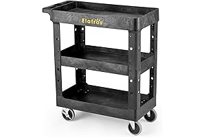 3-Shelf Heavy Duty Plastic Utility Cart