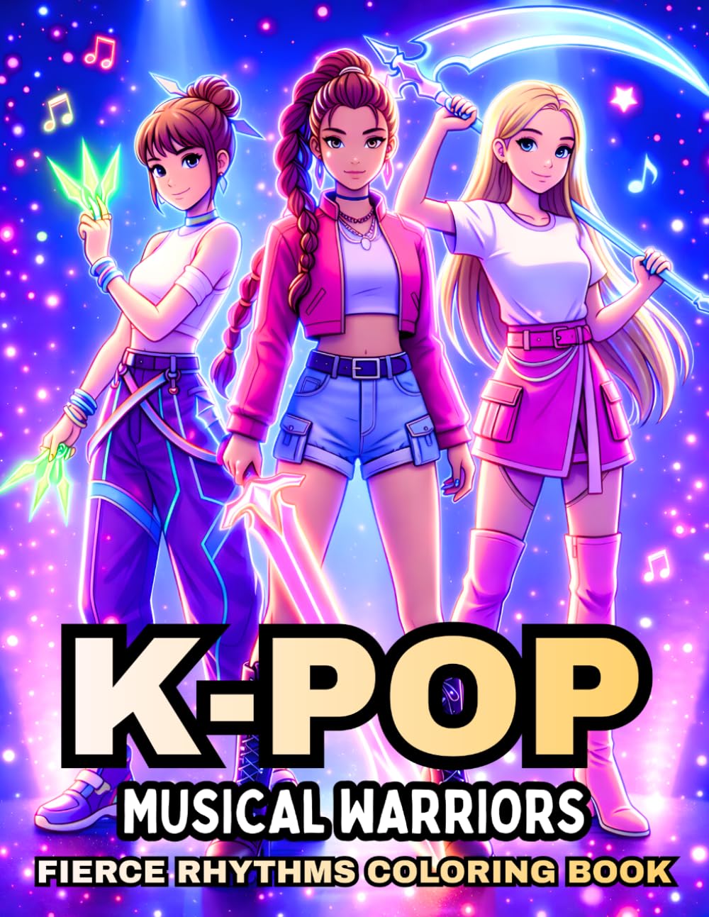 K-POP Musical Warriors: Fierce Rhythms (K-POP Musical Warriors Coloring Books)