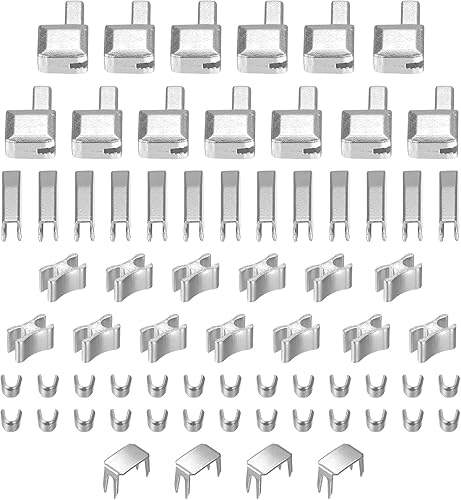 Miniatura 1 de uxcell Kit de reparación de cremallera, 3 cierres de metal deslizantes, pasadores de inserción y topes inferiores superiores para reemplazar