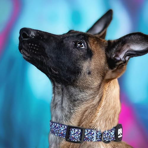 Miniatura 7 de QQPETS Collar reflectante para perro estampado de nailon suave, bonito patrón ajustable para hembras y machos, cachorros, extra pequeño, mediano y
