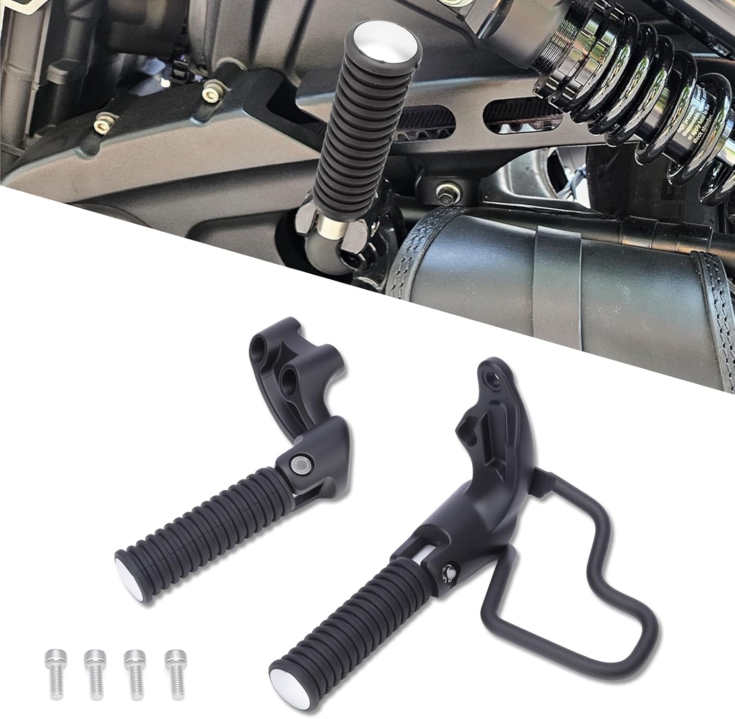 Motorcycle Rear Passenger Foot Pegs, Foldable Footpegs for Indian Scout 2015-2023, Scout Sixty 2016-2022, Scout Bobber 2018-2024, Foot Rests Pedal, Motorbike Replacement Parts