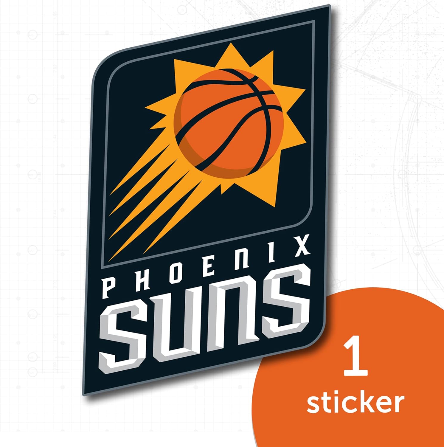 Desert Cactus Phoenix Suns NBA Officially Licensed Sticker Vinyl Decal Laptop Water Bottle Car Scrapbook (Individual 2)