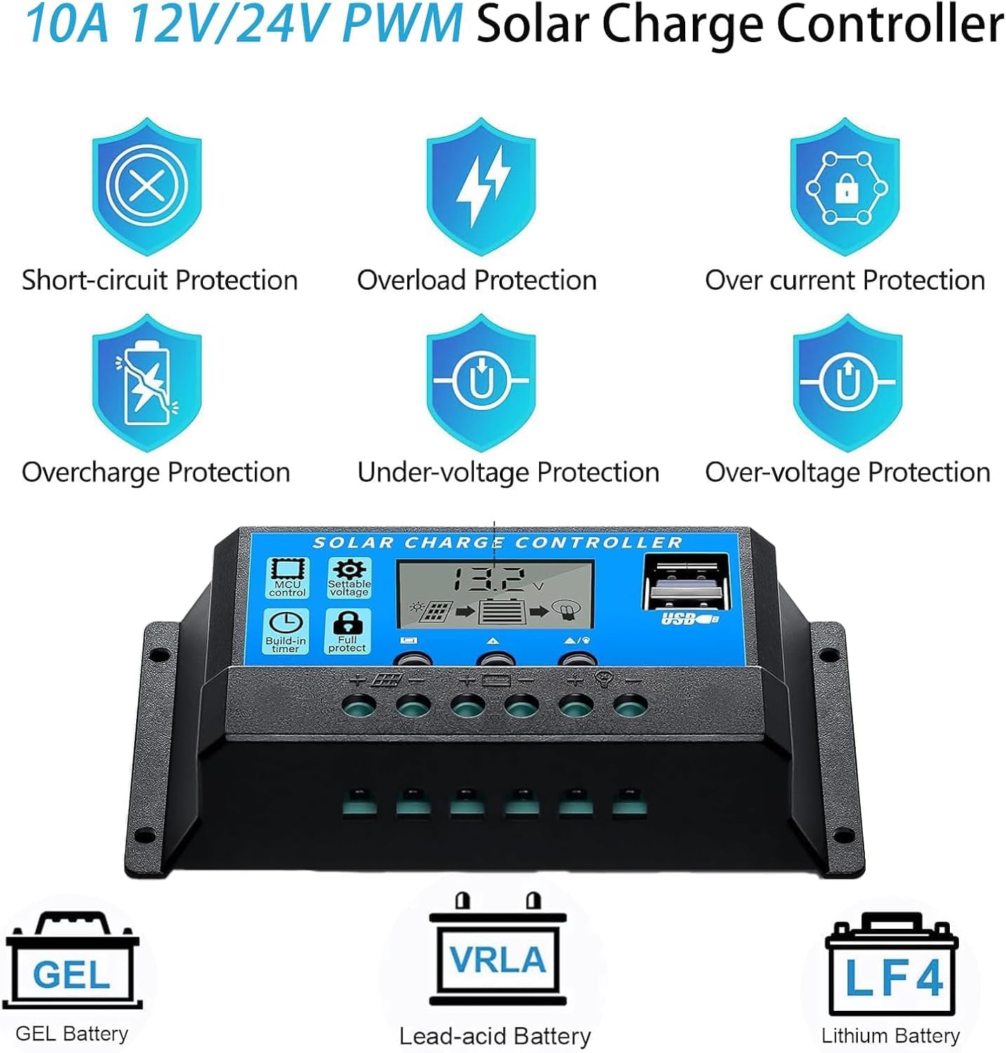 Flexible Solarpanel Kit 100w Solar Set 12V, 2X50Watt Solarmodul mit 10A 12V/24V Solar-laderegler Solarkabel Solaranlage Wohnmobil Komplettset 12v für Batterien Camping Boot Wohnwagen