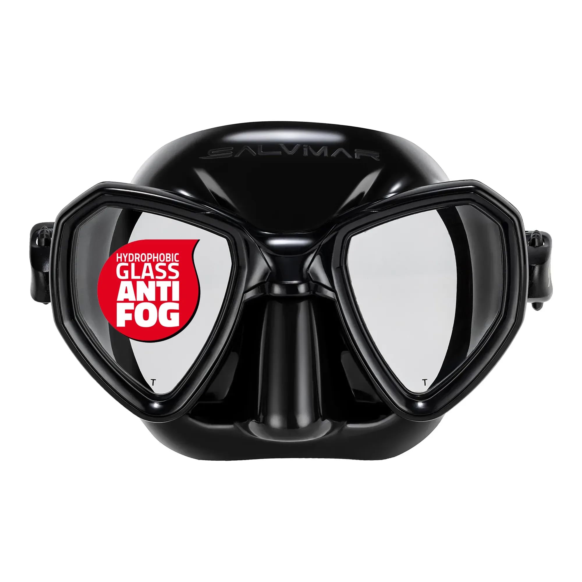 SALVIMAR Morpheus - Máscara de buceo antivaho | Máscara de buceo y pesca submarina de vidrio templado con lentes bioculares antivaho integradas, falda de silicona hipoalergénica y hebillas ajustables