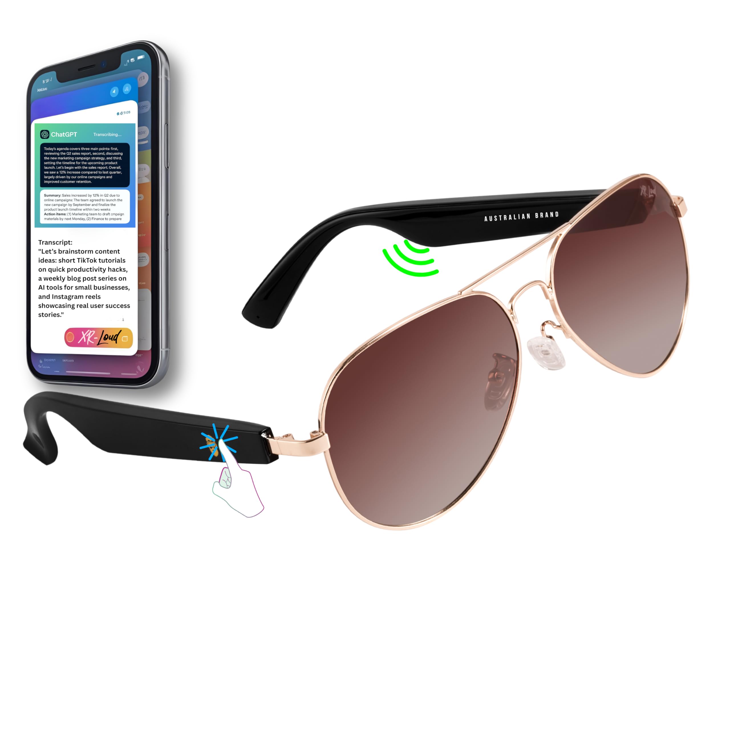 AI Smart Bluetooth Glasses for Men Women 50 Languages with ChatGPT Transcription 99 Accuracy Speakers New 5 3