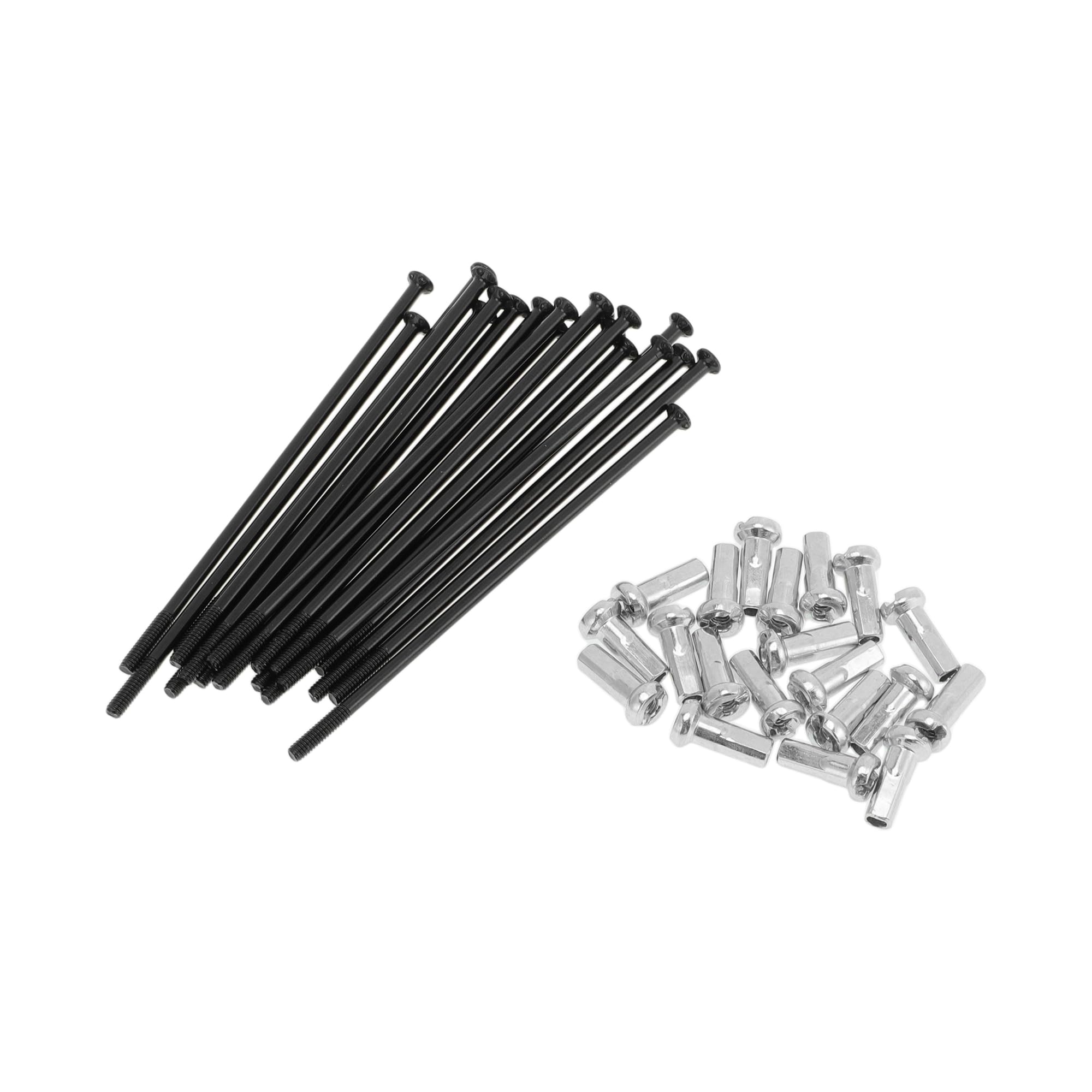Motoforti 20 Set 14G Straight Pull Bicycle Spokes 67mm Straight Pull Bike Wheel Spokes Carbon Steel Black