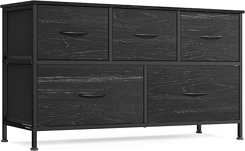 Vista 29 de SONGMICS Cajonera para dormitorio, cómoda de madera, acero, MDF, 3 cajones de tela no tejida, unidad organizadora de almacenamiento, armario