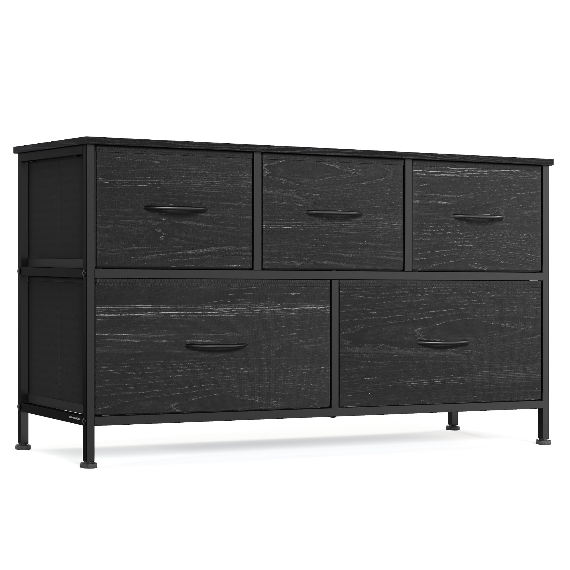 SONGMICS Dresser for Bedroom, Wide Dresser with 5 Fabric Drawers