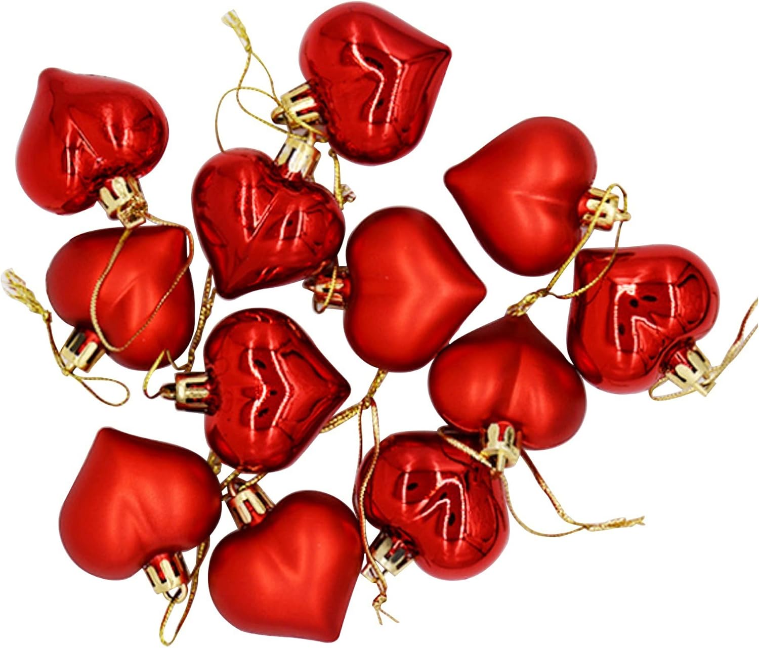 Parthan 12pcs Christmas Tree Love Pendant Balls 4.5cm