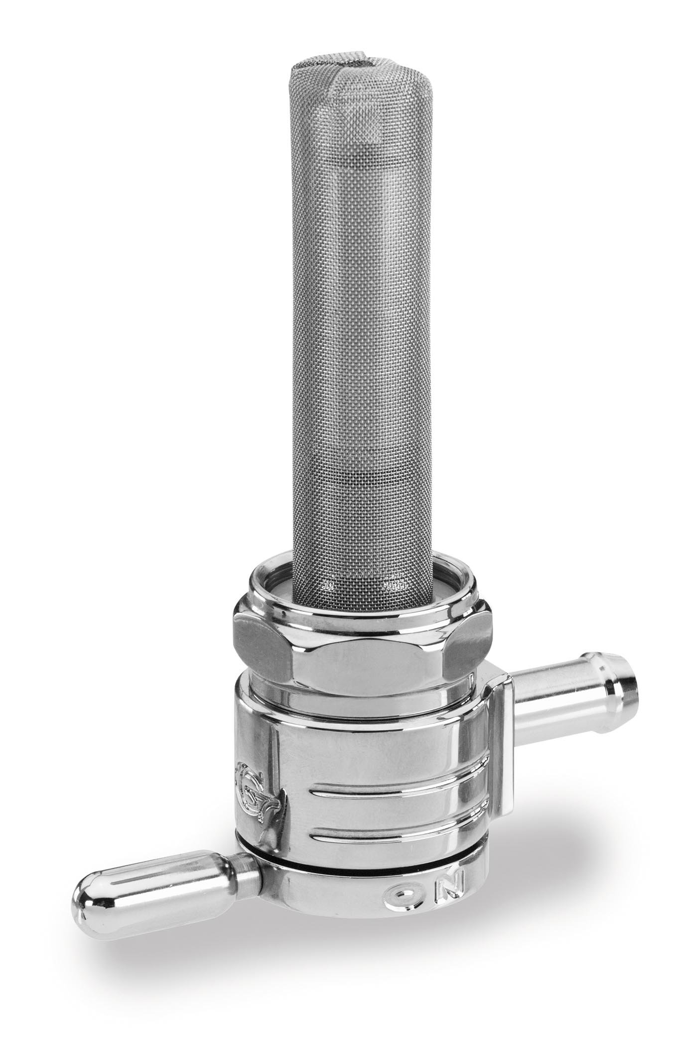 76-312S-CS Click Slick Petcock - 22mm - Straight Facing - Chrome