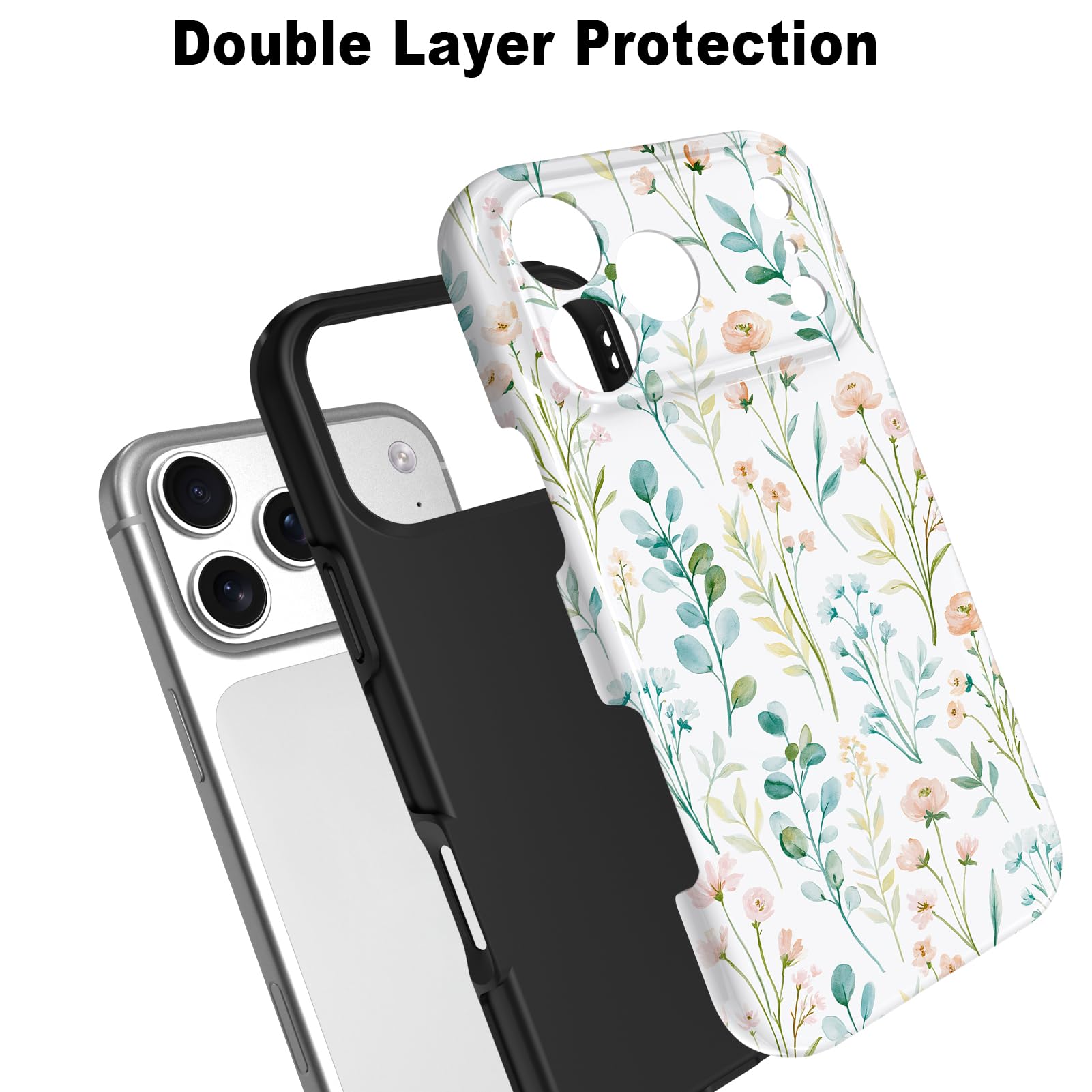Funda magnética para iPhone 17 Pro, bonito diseño floral bohemio