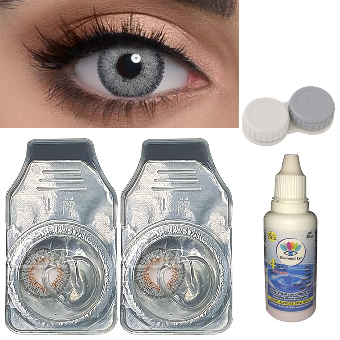 See full amazon price history chart for Diamond Eye Color Spicy Grey Candy Pack - Zero Power Color Contact Lens Dailies (2 Lens/Box) Diamond Eye Color Spicy Grey Candy Pack - Zero Power Color Contact Lens Dailies (2 Lens/Box) (B0B6BVBBD4) Amazon Price History, Amazon Price Tracker
