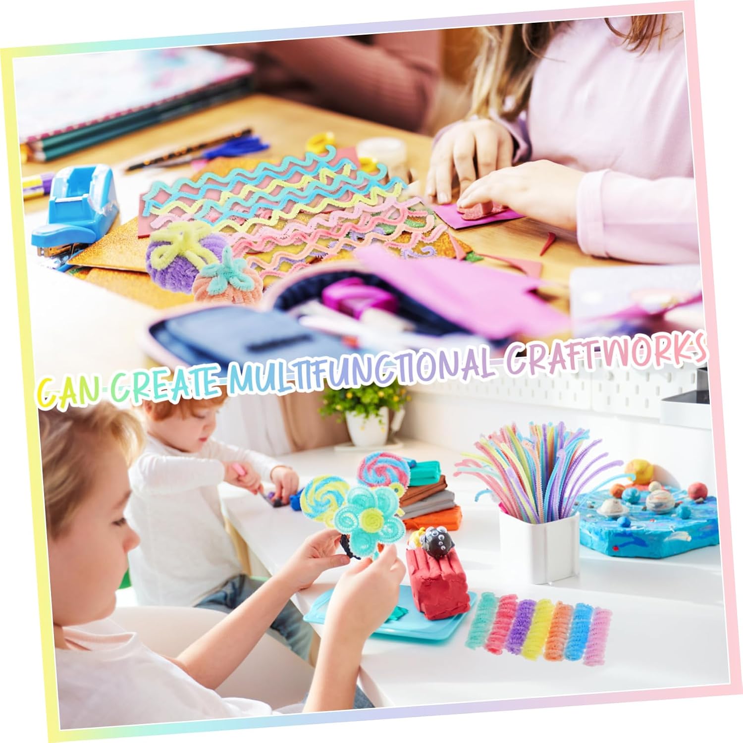 900pcs Pipe Cleaners Chenille Sticks for DIY Crafts Soft Twisting Stems Multi Craft Supplies for Creative Decorations and Projects