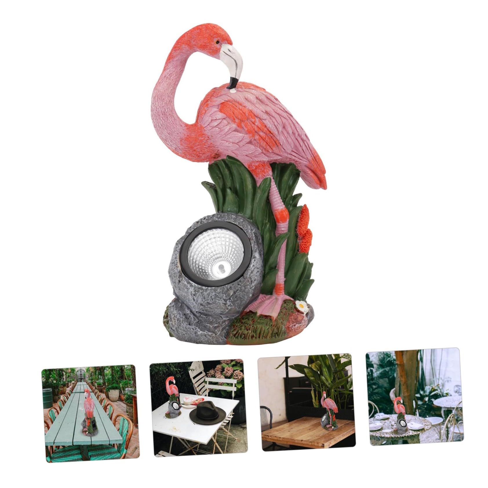 1 Kreatywny Flamingo Dekoracja Ogrodowa Energię Słoneczną Różowy Ornament Do Ogrodu Idealny Do Ogrodu Dziedzińca Wnętrza