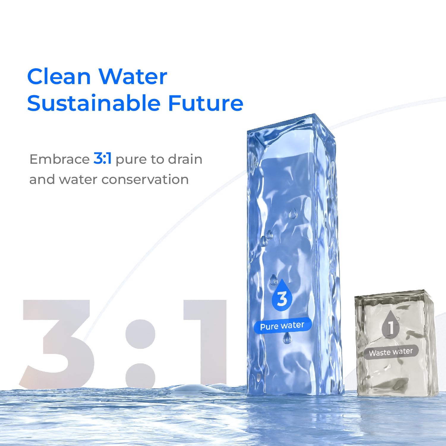 Waterdrop WD-C1RF Filtro, Sostituzione per WD-C1H Controsoffitto CoreRO System, Durata 12 Mesi
