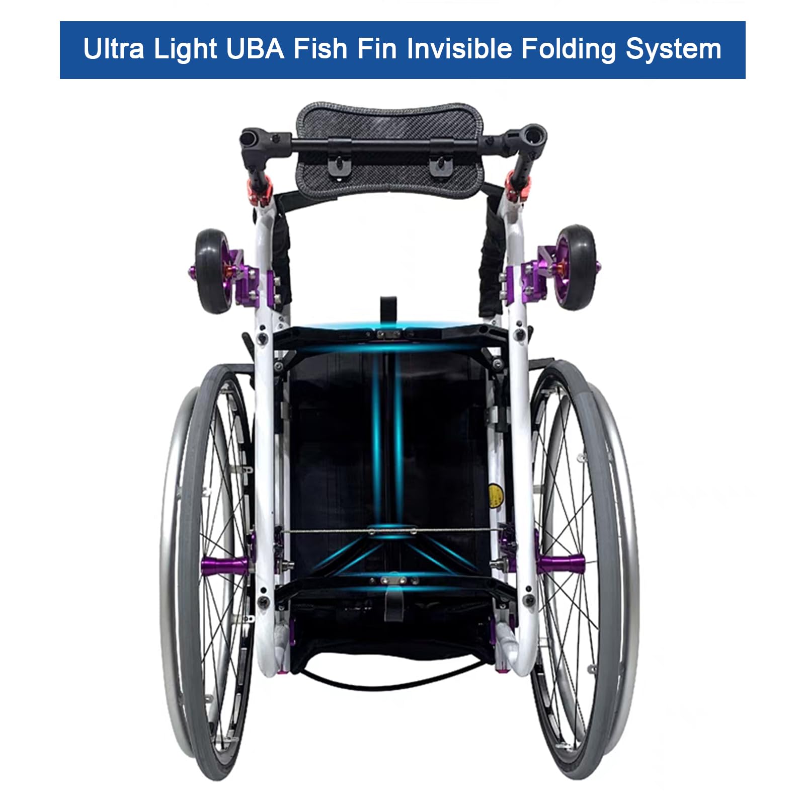 Silla de ruedas deportiva para discapacitados, manual, autopropulsada, ligera, plegable, de aleación de aluminio, adecuada con ruedas traseras de liberación rápida y ruedas antivuelco (ancho del