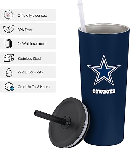 Miniatura 90 de FOCO NFL - Vaso de viaje de 22 onzas con aislamiento con logotipo de equipo de la NFL unisex