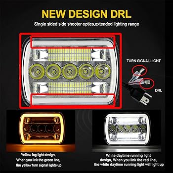 Amazon | 7x6 5X7 LED ヘッドライト、500W インチ 車 LED