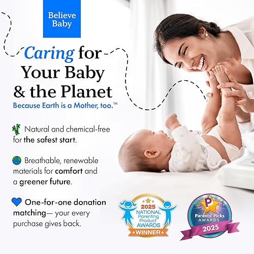 Miniatura 3 de Believe Toallitas de bambú viscosa para bebés, 80 unidades x 4 paquetes (320 unidades), toallitas multiusos a base de agua, para piel sensible del