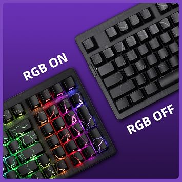 ZORNHER ZH980 Mechanical Keyboard Wireless,95% Creamy Keyboard with Number Pad,Lightning PC Keycaps,Gaming Keyboard with Number Pad,Creamy Sounding Linear Switches,Full Size,2.4GHz/USB-C/BT5.0