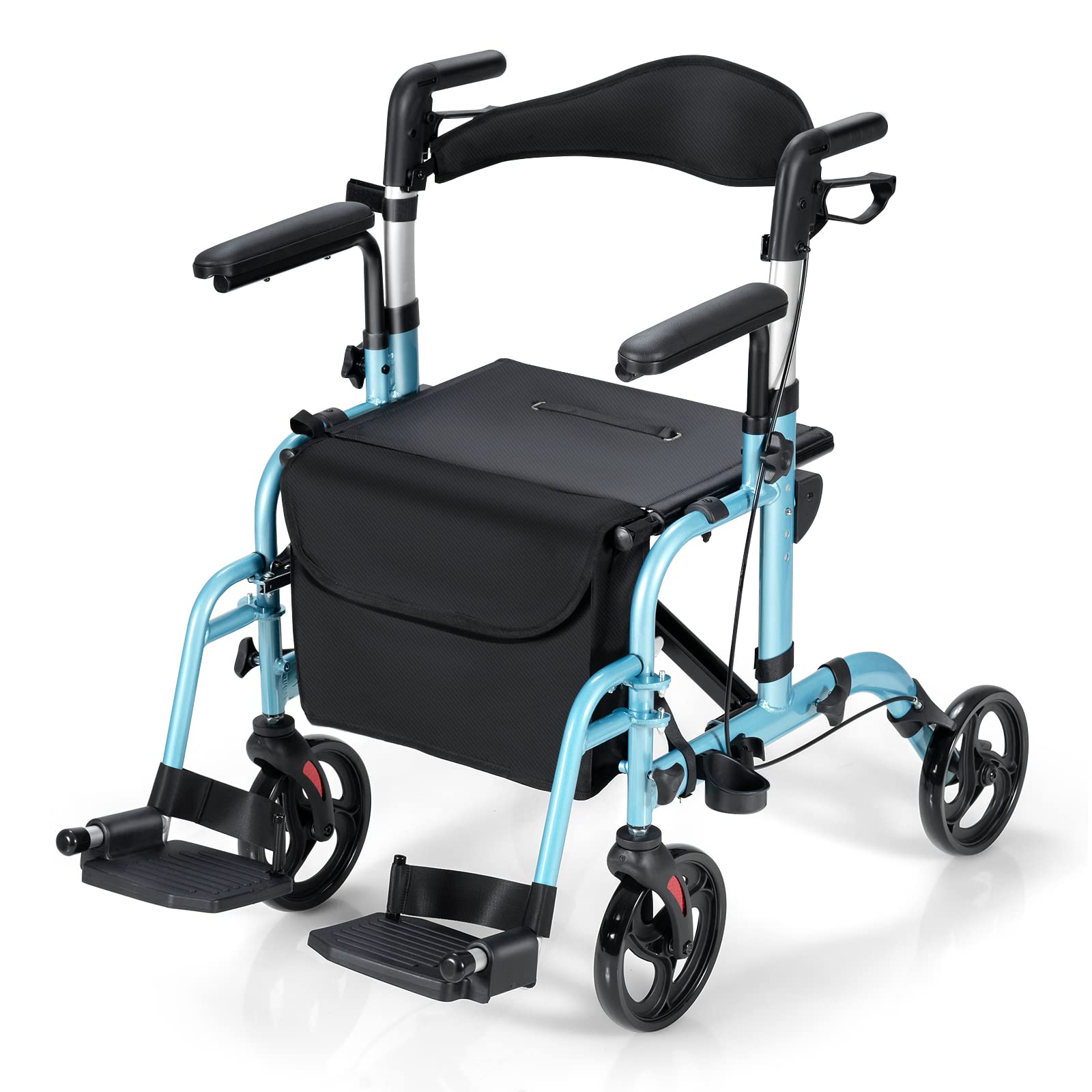 Buy Goplus 2 in 1 Rollator Walkers for Seniors with Seat, 8inch Wheel