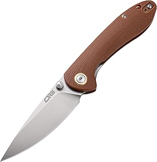 CJRB J1912S-BNC Small Feldspar Folder 3.2 in Blade Brown G-10 Handle