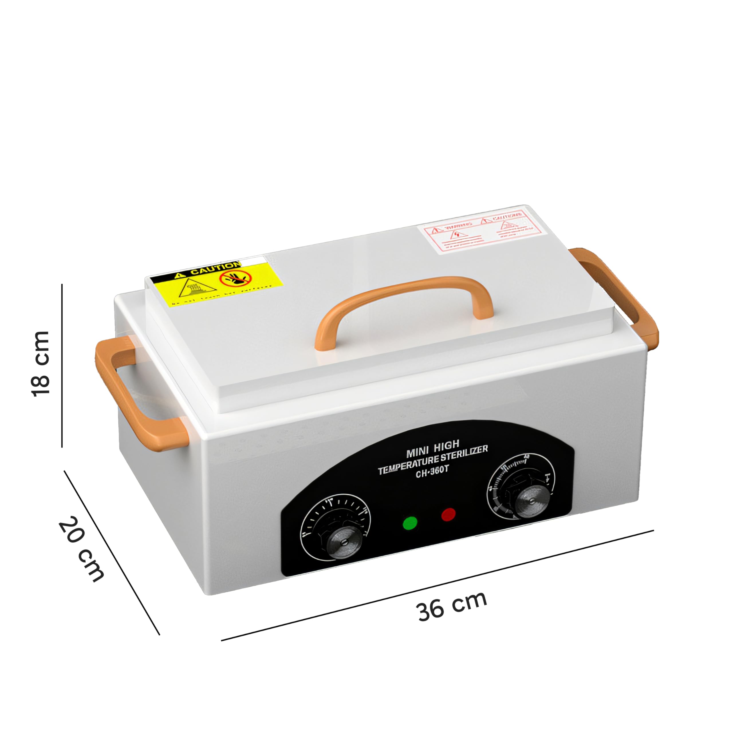 Retoo Heißluftsterilisator Desinfektion 300W 220°C mit Timer, Trockene Hitze, Hochtemperatur Sterilisator, Sterilisationsgerät für Kosmetik, Fusspflegestudios, Friseursalon, Nagel Werkzeug, Weiß