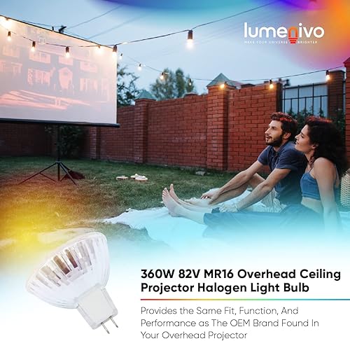 Miniatura 3 de ENX - Bombilla de repuesto de 82 V 360 W para lámpara de proyección 3M HA6000-24 ENX 78-6969-9250-8 de Lumenivo, MR16 - Proyector de techo aéreo