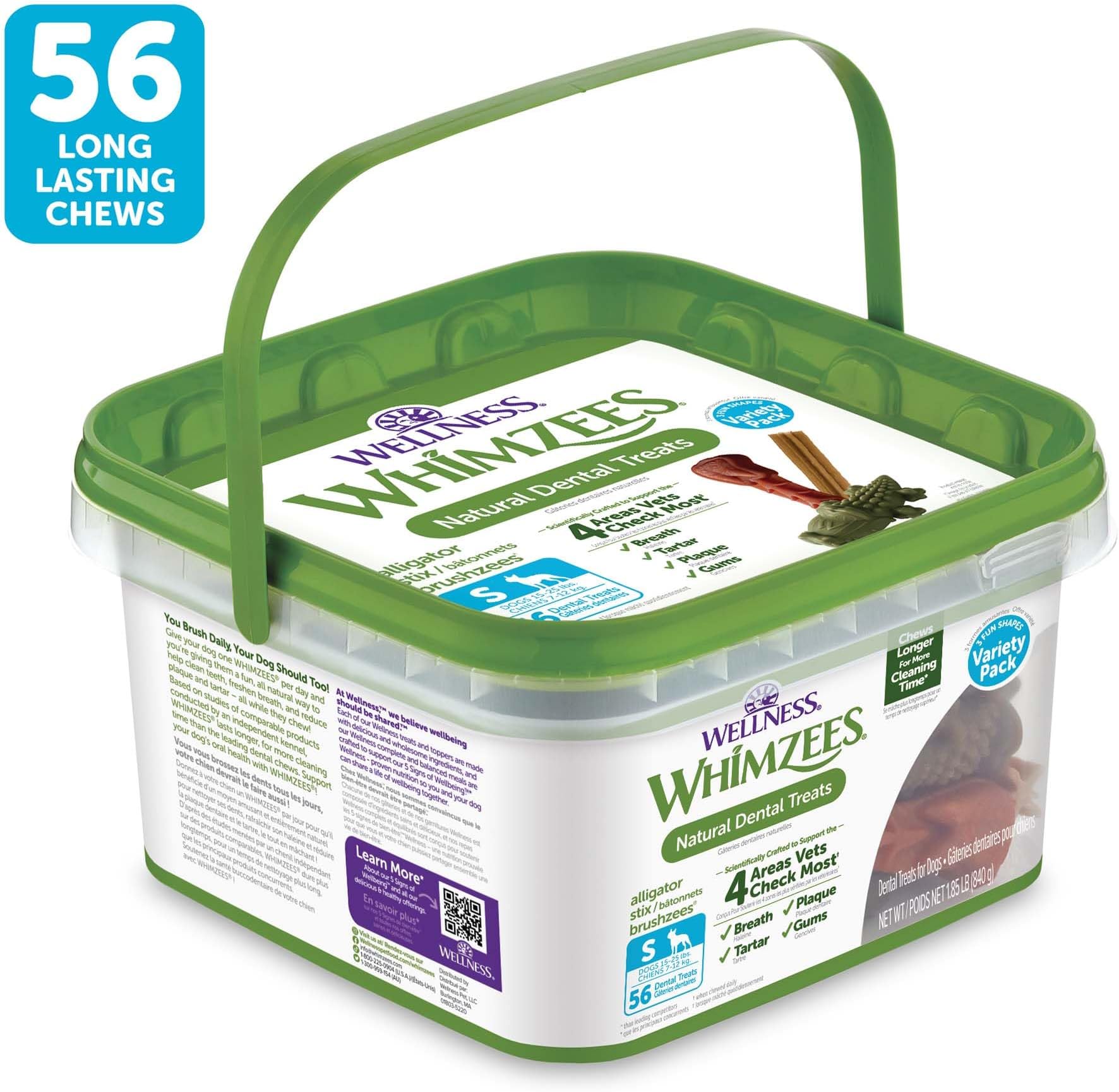 Wimzies Dog Toothbrush Chews Variety Value Box S Size (for small dogs, weight 7-12 kg)