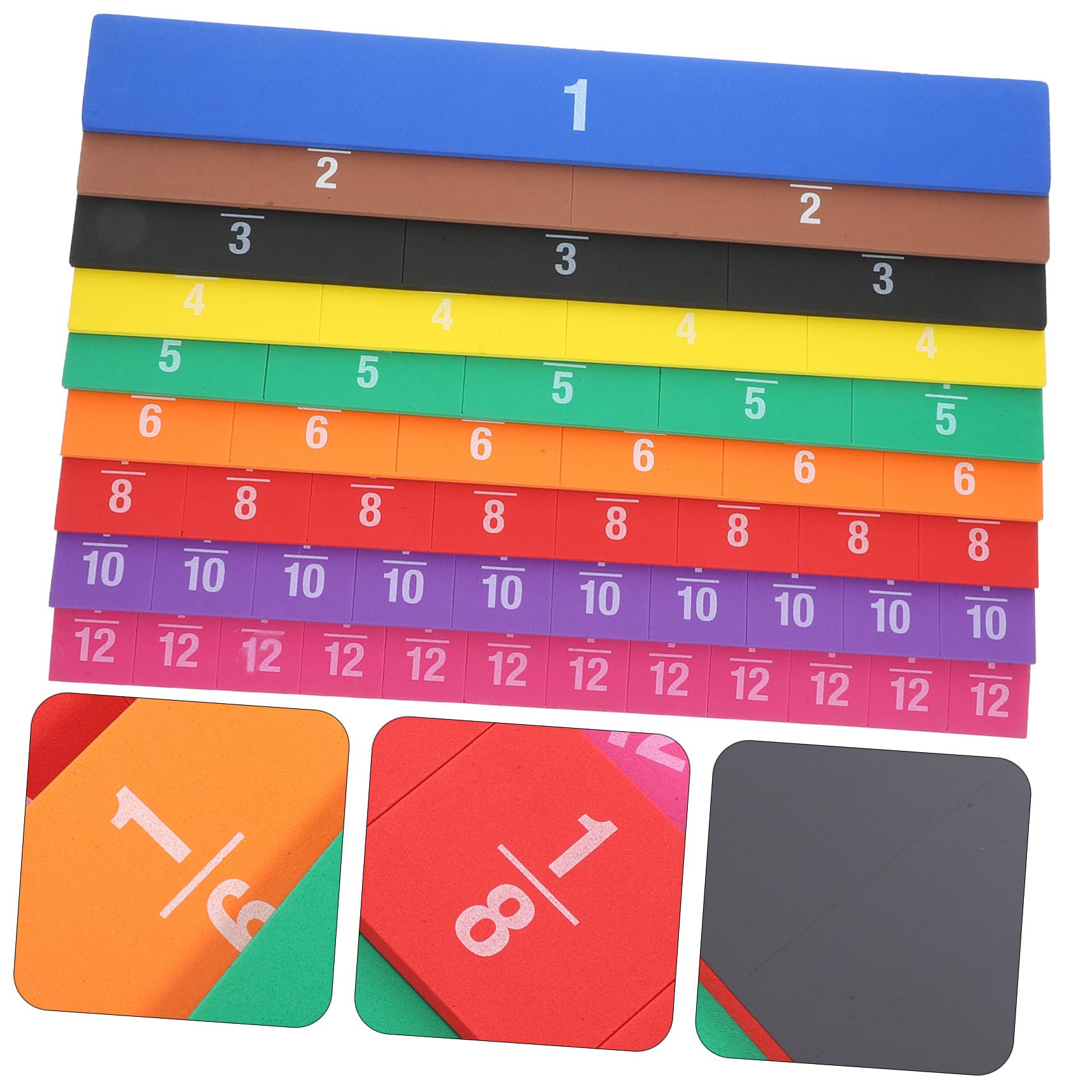 Tuile de Fraction Magnétique Eva, 1 Set, pour Élèves, Apprentissage