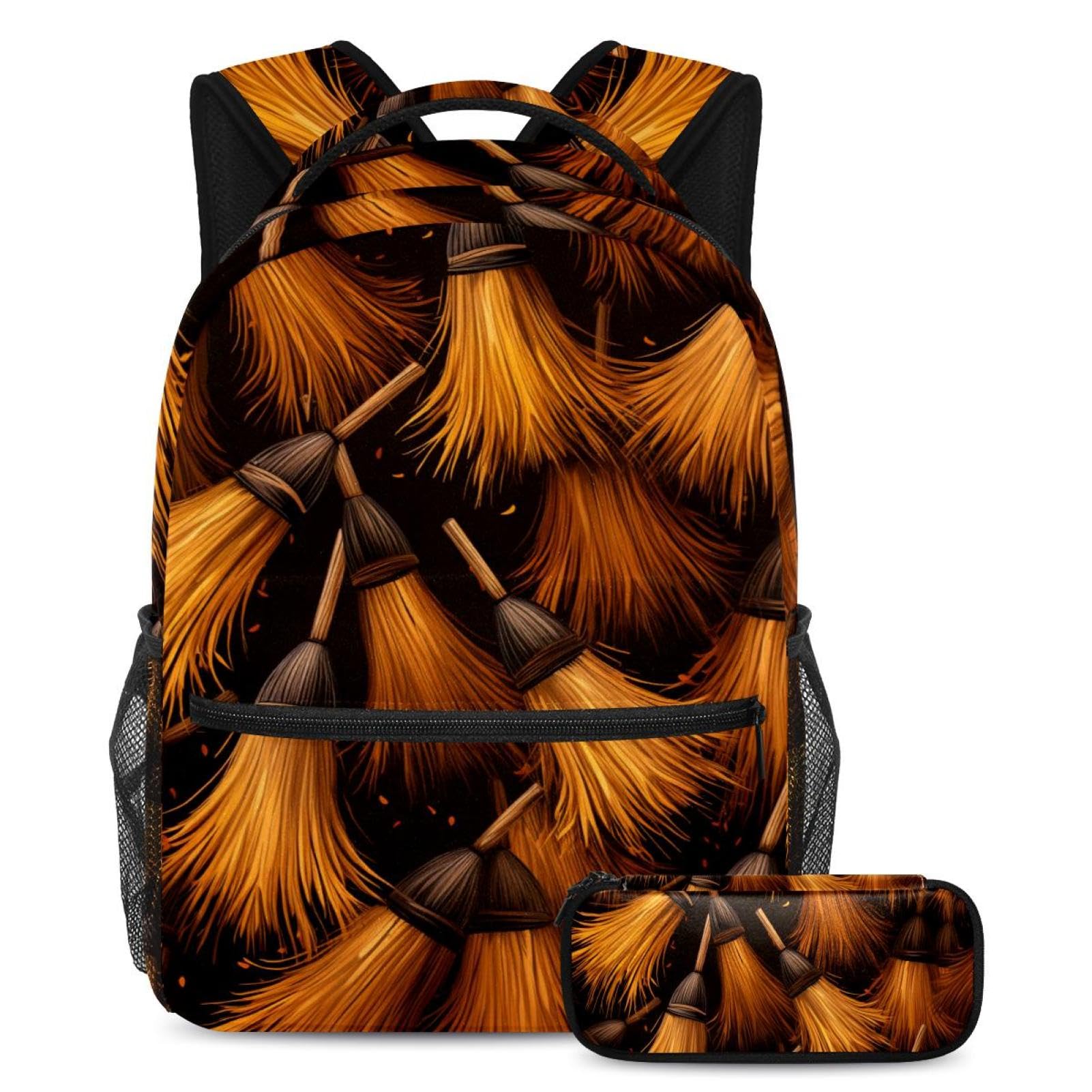 Ensemble sac à dos et trousse Halloween multicolore pour étudiants - 7