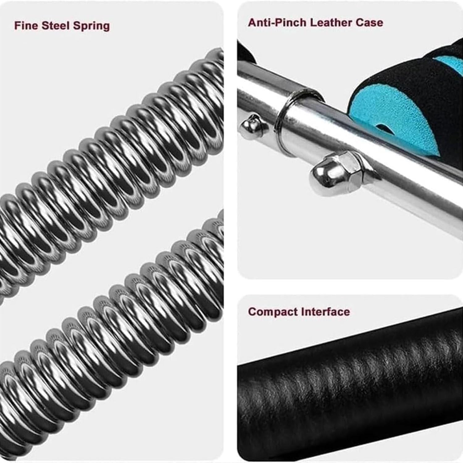 Dynamic Spring Arm Strength Trainer, Adjustable Spring Resistance Chest & Arm Toner, Portable Full-Body for Gym Home & Travel