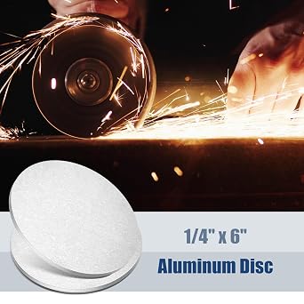 Yaocom 4 Pcs 1/4 X 6 Aluminum Disc Round Aluminum Sheets and Plates, 6061 Aluminum