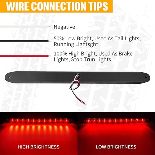 Miniatura 6 de Kit completo de luz LED para remolque Gonice, kit de luz sumergible súper brillante para bote con luces traseras cuadradas, luces marcadoras, barra