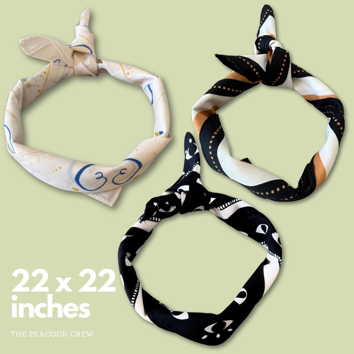 Premium Soft Cotton Bandanas Pack for Men and Women Paisley 22 x 22 inches - Image 3