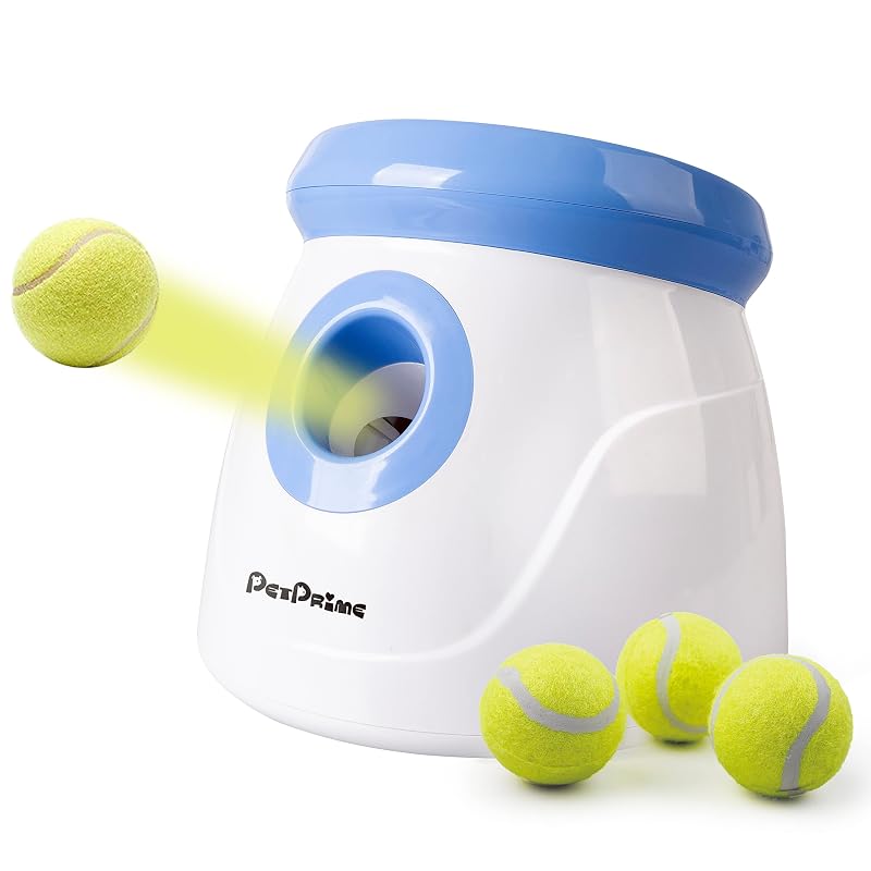 Lançador Automático de Bolas para Cães Pequenos e Médios Pet Prime com 3 Bolas de 5,08 cm