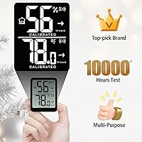 Vista 4 de Antonki Room Thermometer Small Hygrometer Indoor Humidity Monitor Sensor, Digital Temperature and Humidity Meter Gauge for Home, Baby Nursery, Black