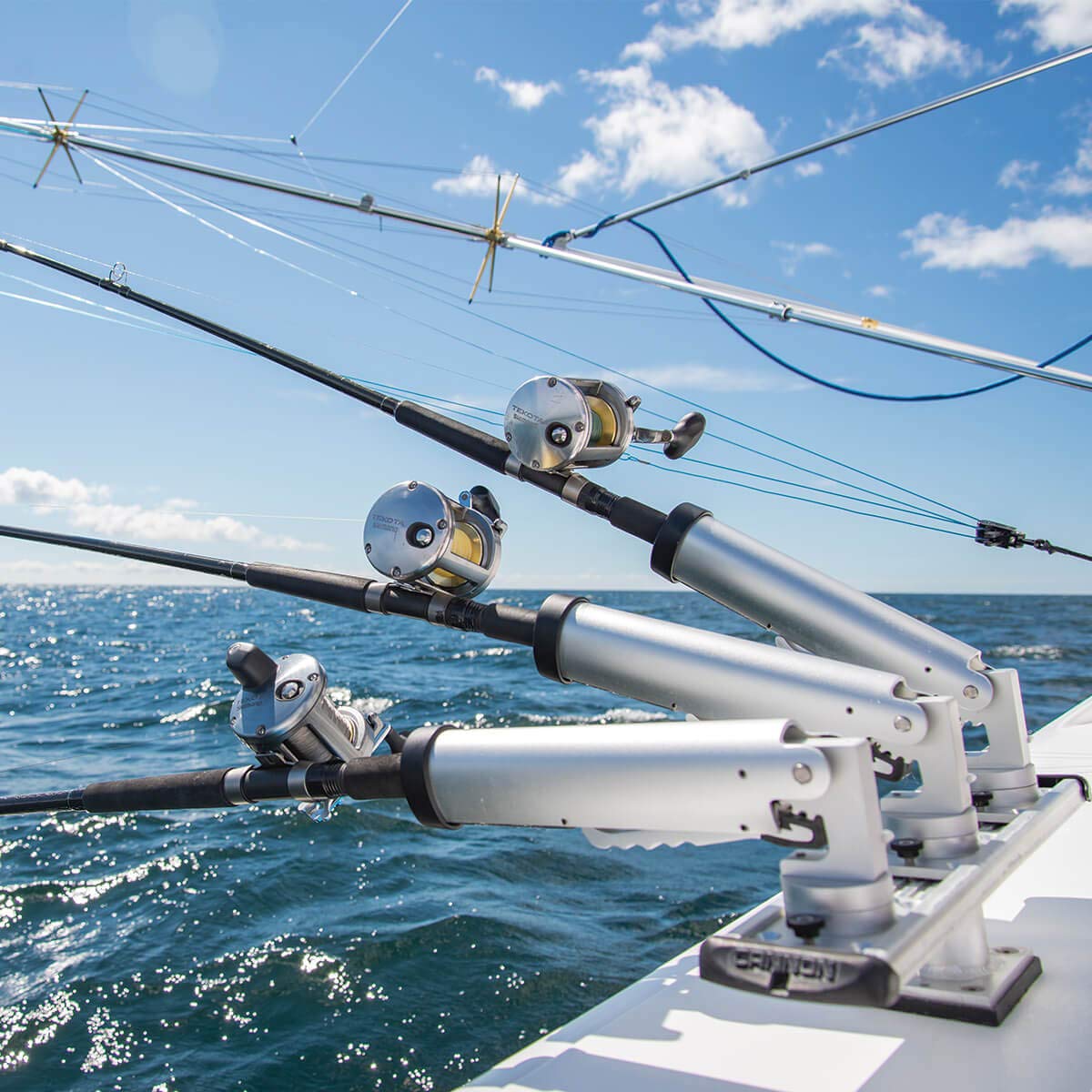 Cannon 1907002 Supporto per Canna da Pesca a Doppio ASSE Regolabile, in Alluminio