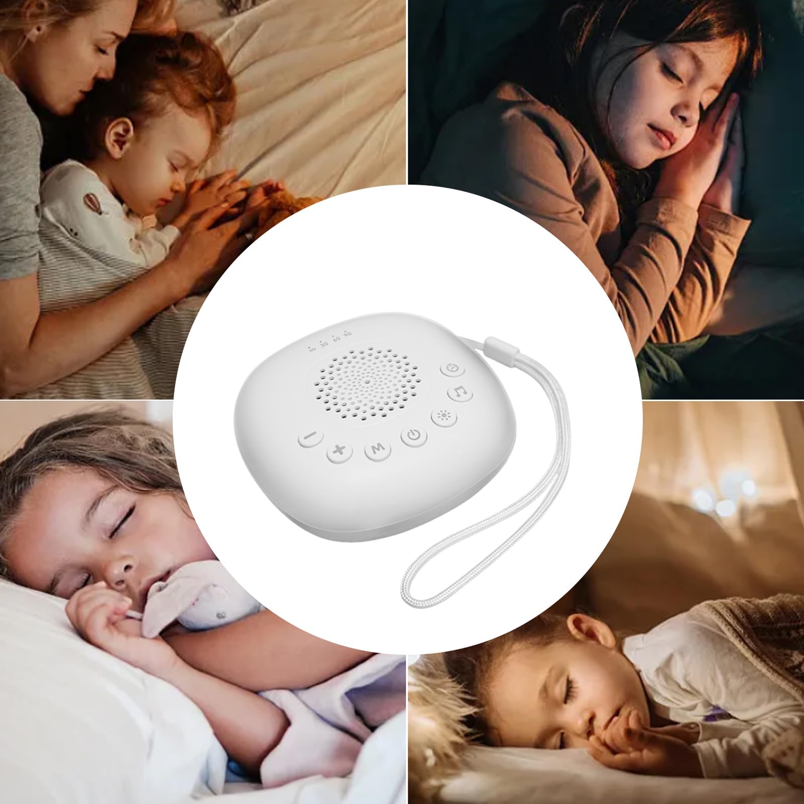Machine à Bruit Blanc Portable Pour Dormir - Sons Naturels Apaisants, USB Rechargeable, Idéale Pour Méditation Et Voyages