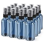 Wedama Spray Bottle, 4 oz Fine Mist Glass Spray Bottles, Little Refillable Liquid Containers for Watering Flowers Cleaning (16 Pack Indigo Blue)