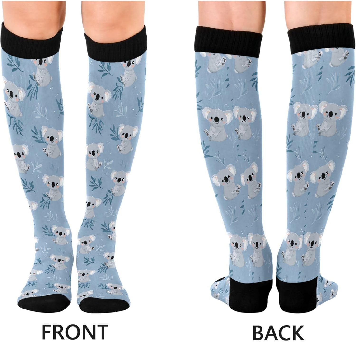 Wusikd Cow Milk Compression Socks for Women and Men Circulation Cow Print Long Socks for Athletic Running 2 - Image 2